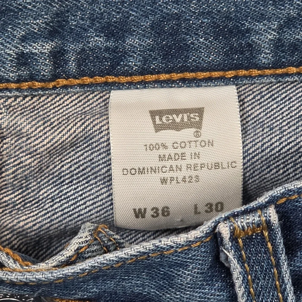 Levis‎ 501 Jeans Mens 36x30 Medium Blue Button Fly 501XX Straight Leg Denim Y2K